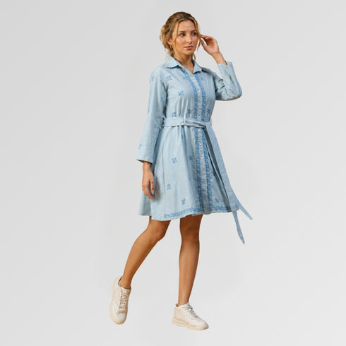 Organic Handwoven Cotton Short Dress