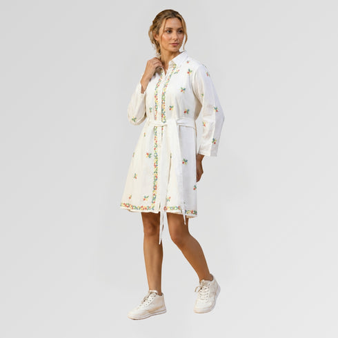 Organic Handwoven Cotton Short Dress