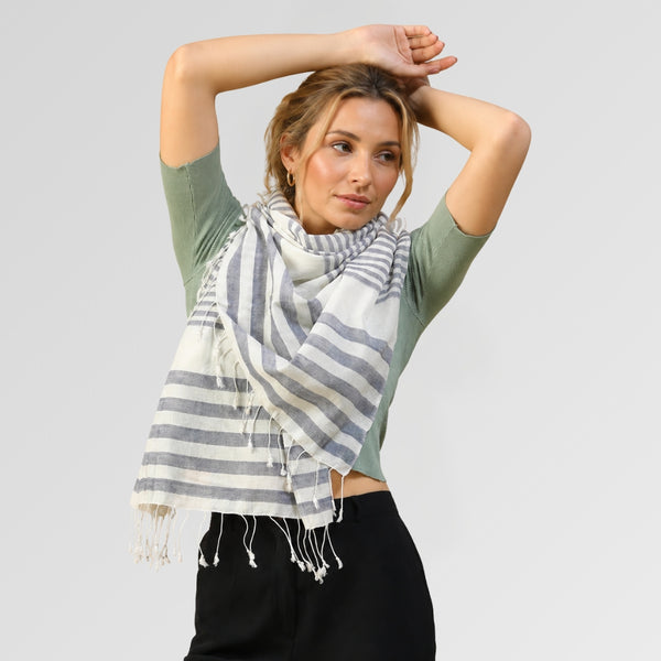 Organic Handwoven Cotton Stole
