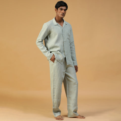 Mens Linen Night Suit